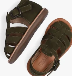 taupe ton & ton platte sandalen pl_omo09