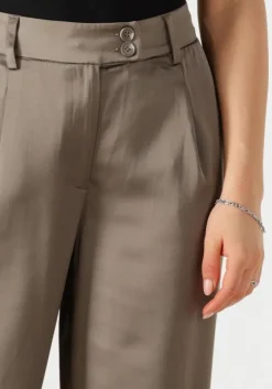taupe withblack pantalon wblmilan sateen wide pant