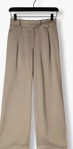 taupe withblack pantalon wblmilan sateen wide pant