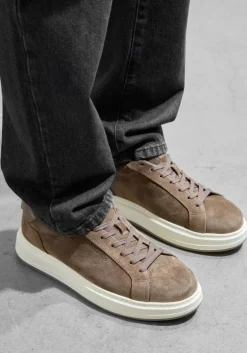 taupe woolrich lage sneakers arrow court man