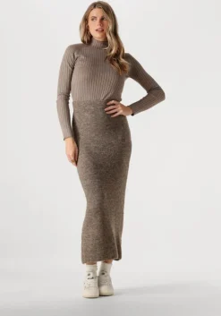 taupe ydence maxirok knitted skirt lainey