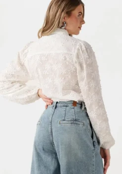 witte aaiko blouses lien long sleeve co 510