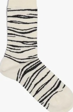witte alfredo gonzales sokken glitter zebra pattern