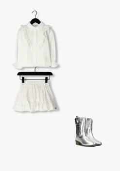 witte alix mini blouses woven glitter bull ruffle blouse