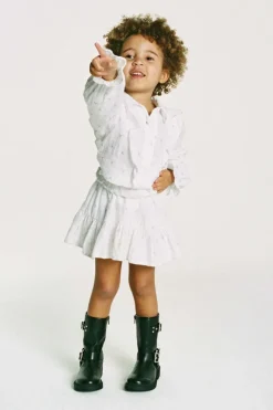 witte alix mini blouses woven glitter bull ruffle blouse