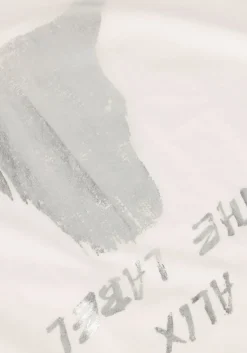 witte alix the label t-shirt ladies knitted silver bull t-shirt