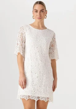 witte ana alcazar midi jurk dress sleeves 041092-3634