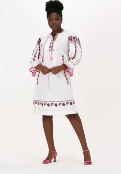 witte antik batik mini jurk milda dress