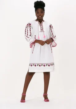 witte antik batik mini jurk milda dress