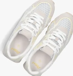 witte ash lage sneakers kabuki