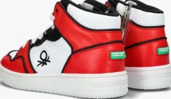witte benetton hoge sneakers rod
