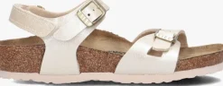 witte birkenstock platte sandalen rio as kids