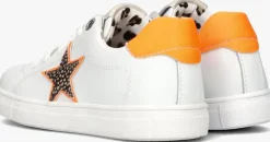 witte braqeez lage sneakers leigh louwies