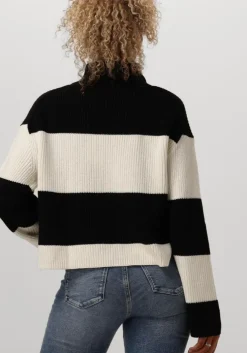 witte calvin klein coltrui chunky loose high neck sweater