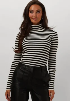 witte calvin klein coltrui woven label roll neck sweater