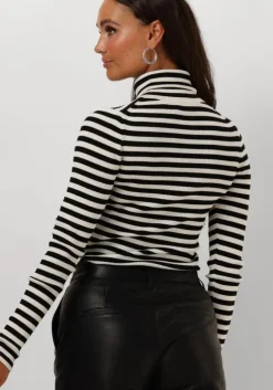 witte calvin klein coltrui woven label roll neck sweater