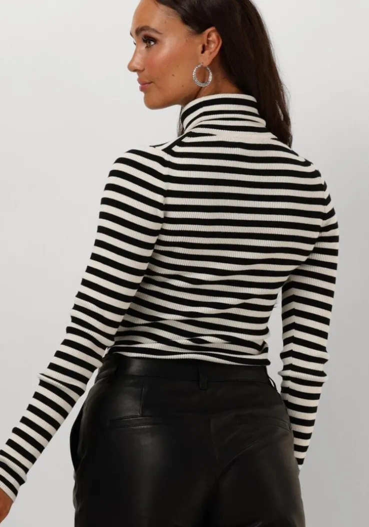 witte calvin klein coltrui woven label roll neck sweater