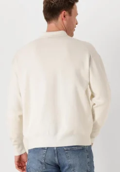 witte calvin klein polo cotton polo sweater