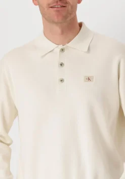 witte calvin klein polo cotton polo sweater