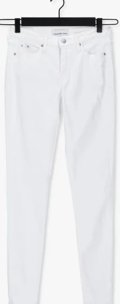 witte calvin klein skinny jeans mid rise skinny