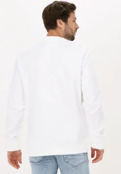 witte calvin klein sweater blocking institutional crew neck