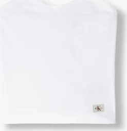 witte calvin klein top woven label rib sleeveless top