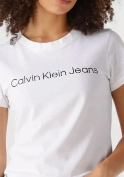 witte calvin klein t-shirt core instit logo slim fit tee