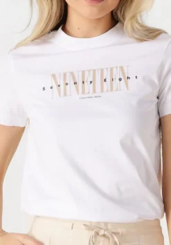 witte calvin klein t-shirt 19 graphic reg tee