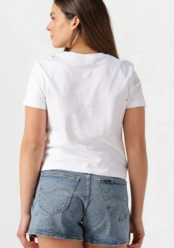 witte calvin klein t-shirt placed institutional baby tee