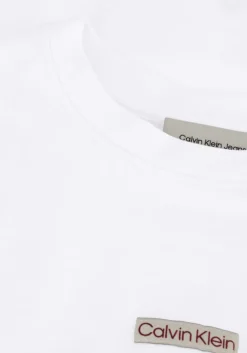 witte calvin klein t-shirt placed institutional baby tee