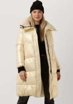 witte canadian gewatteerde jas nylon madeperla