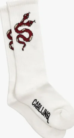 witte carlijnq sokken sport socks serpent - sport socks