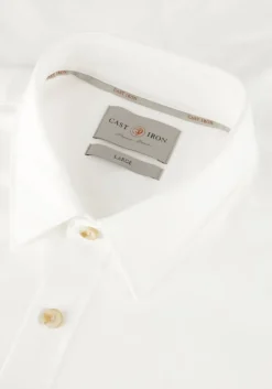 witte cast iron casual overhemd long sleeve shirt twill jersey 2 tone