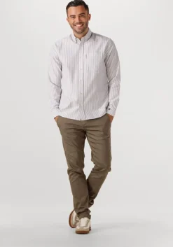 witte cast iron klassiek overhemd newcast oxford stripe