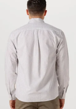 witte cast iron klassiek overhemd newcast oxford stripe