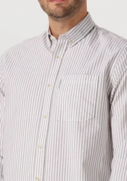 witte cast iron klassiek overhemd newcast oxford stripe