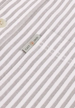 witte cast iron klassiek overhemd newcast oxford stripe