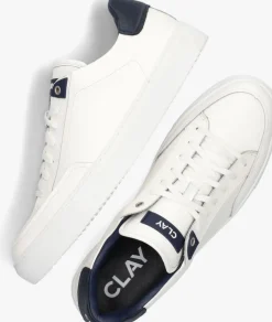witte clay lage sneakers cl124h300