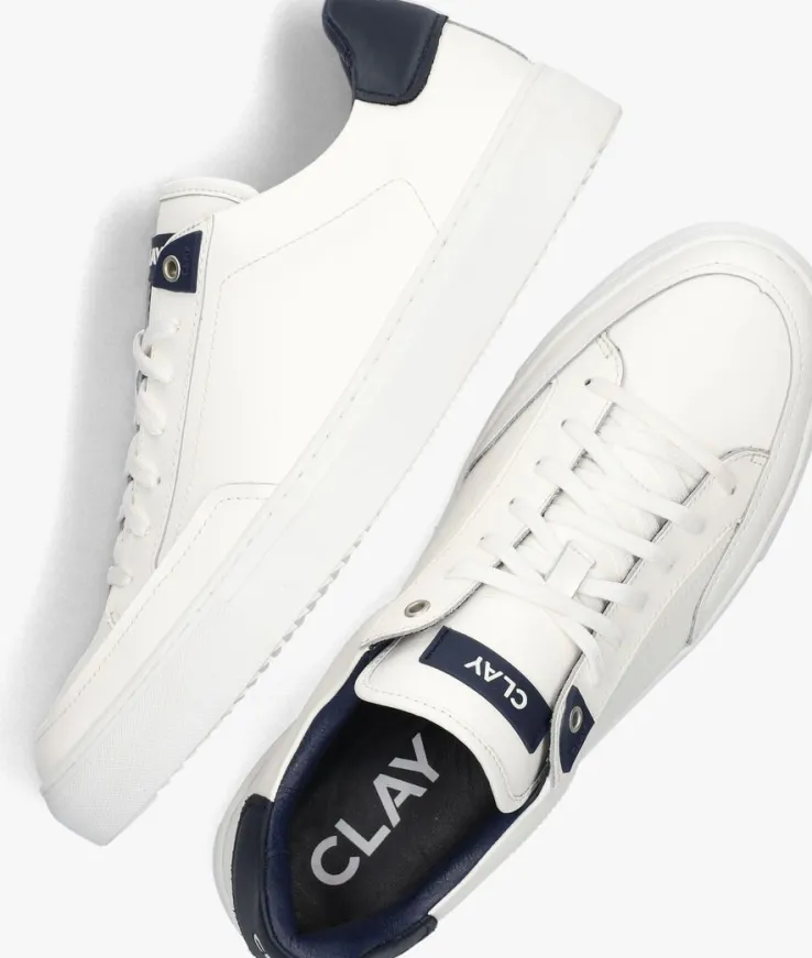 witte clay lage sneakers cl124h300