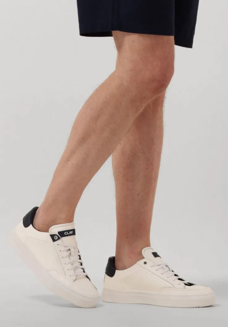 witte clay lage sneakers cl124h300