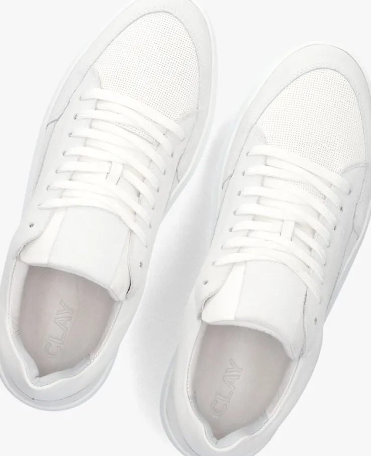 witte clay lage sneakers enzo