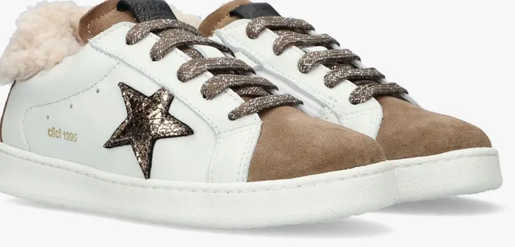 witte clic! lage sneakers cl-20453