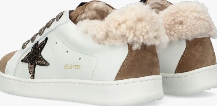 witte clic! lage sneakers cl-20453