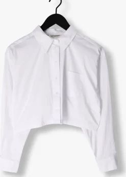 witte co'couture blouses cotton crisp cropped shirt