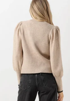witte co'couture trui row puff knit