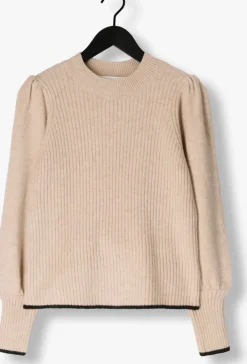 witte co'couture trui row puff knit