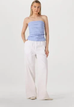 witte co'couture wijde broek loisecc linen long pant