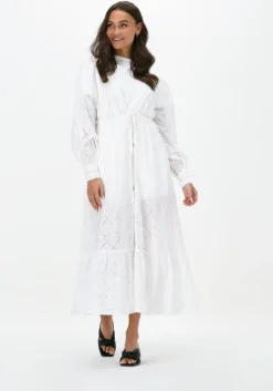witte colourful rebel maxi jurk sandy broderie anglaise maxi kimono dress