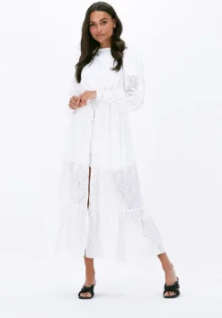 witte colourful rebel maxi jurk sandy broderie anglaise maxi kimono dress