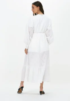 witte colourful rebel maxi jurk sandy broderie anglaise maxi kimono dress